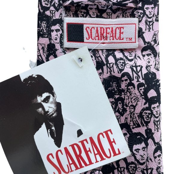 New Mens Scarface Al Pacino Montana Collage Gangster Miami Necktie Neck‎ Tie - Picture 2 of 2